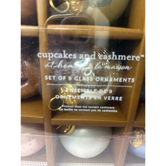 Cupcakes & Cashmere Style Glass Pastel color Christmas Ornaments - Picture 6 of 6